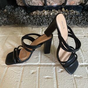 Elegant Black Strappy Heels